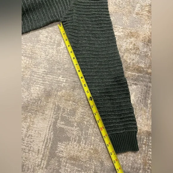 Índigo Men's Crew Neck Cabincore Academia Sweater Cotton Size Large Green Knit - Picture 8 of 8